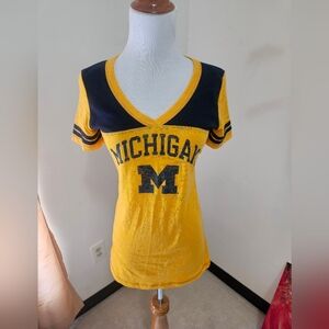 Blue 84 Yellow and Navy Michigan Tee